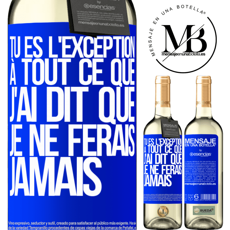 «Tu es l'exception à tout ce que j'ai dit que je ne ferais jamais» Édition WHITE