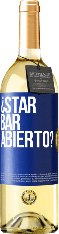 29,95 € | Белое вино Издание WHITE ¿STAR BAR abierto? Синяя метка. Настраиваемая этикетка Молодое вино Урожай 2025 Verdejo