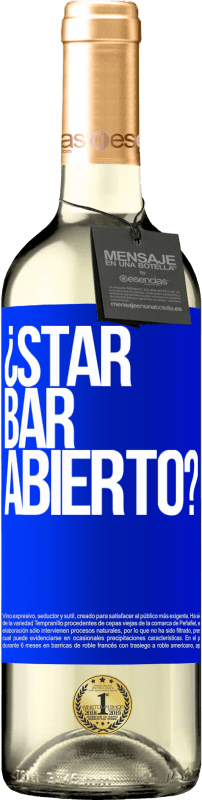 29,95 € | Vin blanc Édition WHITE ¿STAR BAR abierto? Étiquette Bleue. Étiquette personnalisable Vin jeune Récolte 2025 Verdejo
