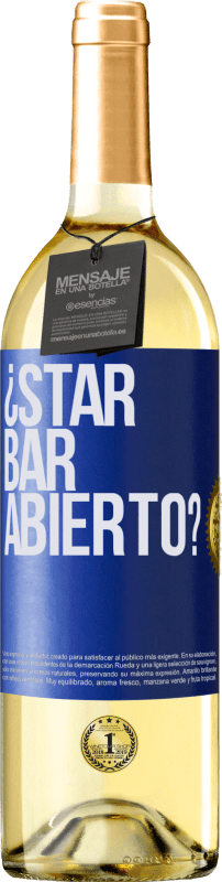 29,95 € | Vino Blanco Edición WHITE ¿STAR BAR abierto? Etiqueta Azul. Etiqueta personalizable Vino joven Cosecha 2024 Verdejo