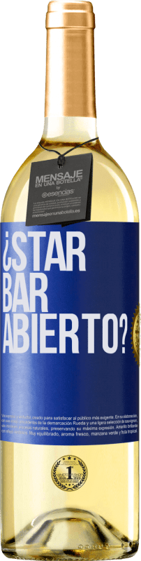 29,95 € | Vino Blanco Edición WHITE ¿STAR BAR abierto? Etiqueta Azul. Etiqueta personalizable Vino joven Cosecha 2025 Verdejo