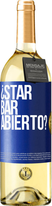 29,95 € Spedizione Gratuita | Vino bianco Edizione WHITE ¿STAR BAR abierto? Etichetta Blu. Etichetta personalizzabile Vino giovane Raccogliere 2023 Verdejo
