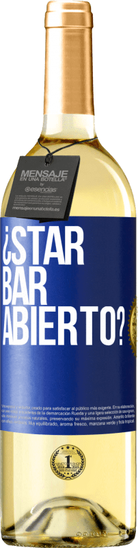 29,95 € Envio grátis | Vinho branco Edição WHITE ¿STAR BAR abierto? Etiqueta Azul. Etiqueta personalizável Vinho jovem Colheita 2025 Verdejo