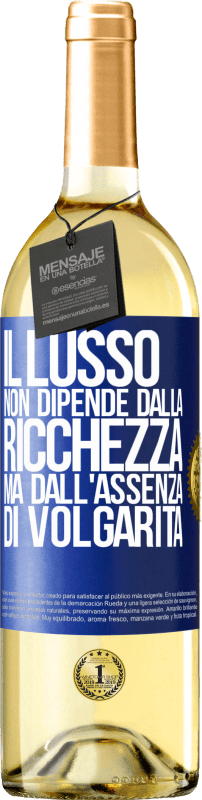 29,95 € Spedizione Gratuita | Vino bianco Edizione WHITE Il lusso non dipende dalla ricchezza, ma dall'assenza di volgarità Etichetta Blu. Etichetta personalizzabile Vino giovane Raccogliere 2023 Verdejo