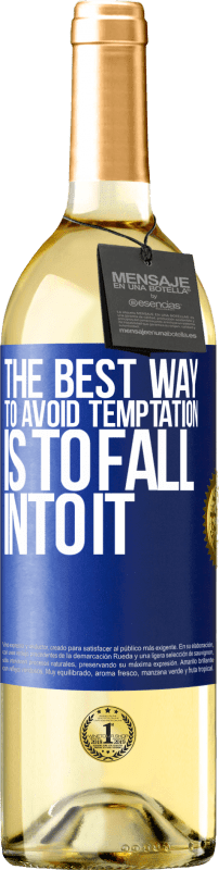 29,95 € | Белое вино Издание WHITE Лучший способ избежать искушения - впасть в него Синяя метка. Настраиваемая этикетка Молодое вино Урожай 2025 Verdejo