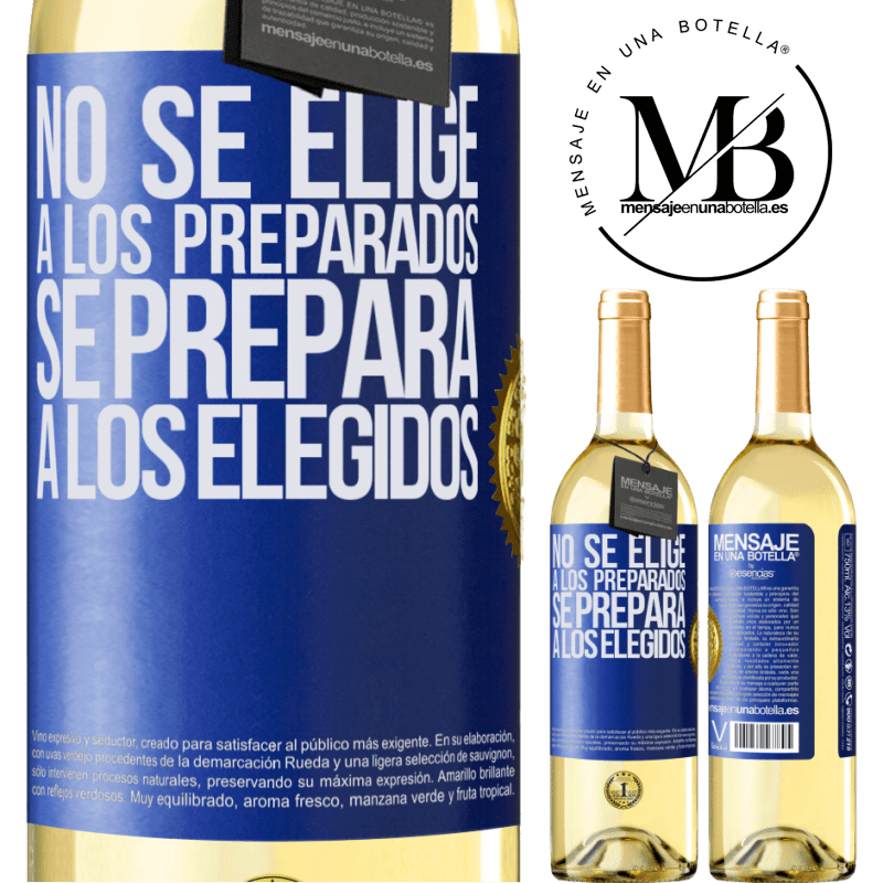 29,95 € Envoi gratuit | Vin blanc Édition WHITE Les préparations ne sont pas choisies, les choisies sont préparées Étiquette Bleue. Étiquette personnalisable Vin jeune Récolte 2022 Verdejo
