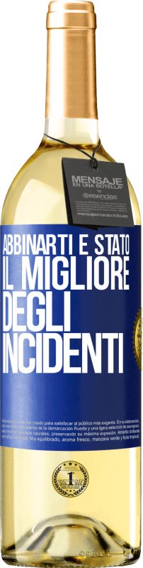 29,95 € | Vino bianco Edizione WHITE Abbinarti è stato il migliore degli incidenti Etichetta Blu. Etichetta personalizzabile Vino giovane Raccogliere 2024 Verdejo