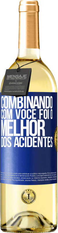 29,95 € | Vinho branco Edição WHITE Combinando com você foi o melhor dos acidentes Etiqueta Azul. Etiqueta personalizável Vinho jovem Colheita 2024 Verdejo