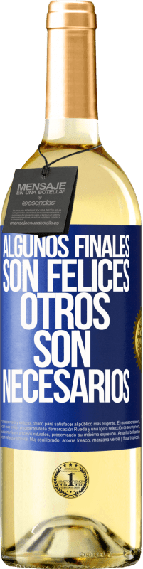 29,95 € | Vino Blanco Edición WHITE Algunos finales son felices. Otros son necesarios Etiqueta Azul. Etiqueta personalizable Vino joven Cosecha 2025 Verdejo