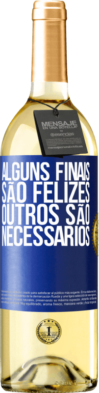 29,95 € | Vinho branco Edição WHITE Alguns finais são felizes. Outros são necessários Etiqueta Azul. Etiqueta personalizável Vinho jovem Colheita 2025 Verdejo