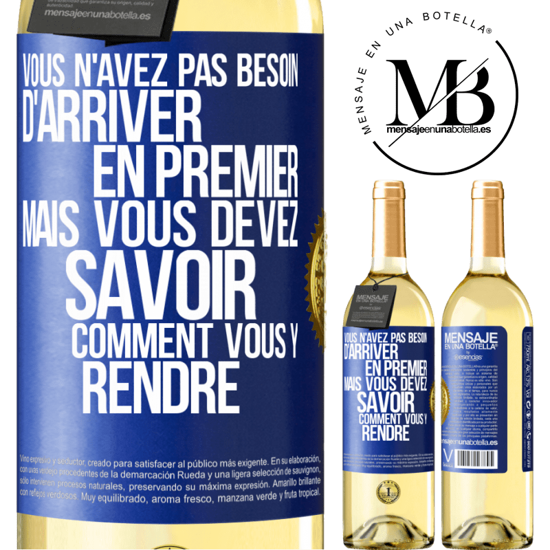 29,95 € Envoi gratuit | Vin blanc Édition WHITE Vous n'avez pas besoin d'arriver en premier, mais vous devez savoir comment vous y rendre Étiquette Bleue. Étiquette personnalisable Vin jeune Récolte 2025 Verdejo