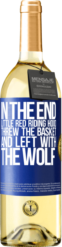 29,95 € | White Wine WHITE Edition In the end, Little Red Riding Hood threw the basket and left with the wolf Blue Label. Customizable label Young wine Harvest 2024 Verdejo