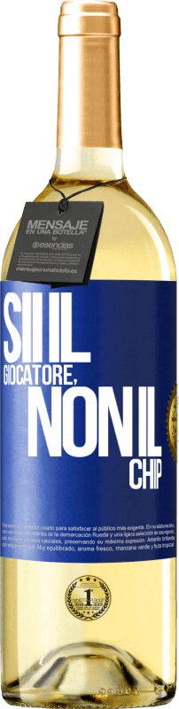 29,95 € | Vino bianco Edizione WHITE Sii il giocatore, non il chip Etichetta Blu. Etichetta personalizzabile Vino giovane Raccogliere 2024 Verdejo