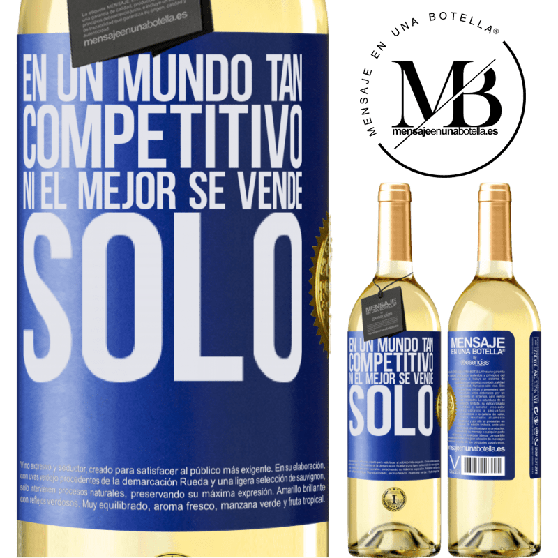 29,95 € Envoi gratuit | Vin blanc Édition WHITE Dans un monde aussi compétitif, même les meilleurs ne se vendent pas Étiquette Bleue. Étiquette personnalisable Vin jeune Récolte 2022 Verdejo