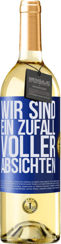 29,95 € | Weißwein WHITE Ausgabe Wir sind ein Zufall voller Absichten Blaue Markierung. Anpassbares Etikett Junger Wein Ernte 2023 Verdejo