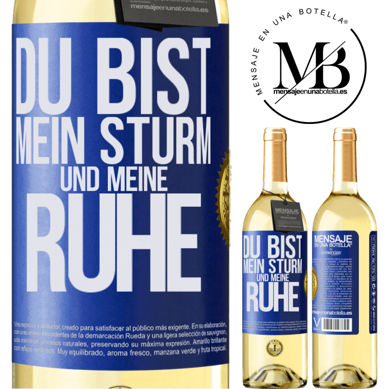 29,95 € Kostenloser Versand | Weißwein WHITE Ausgabe Du bist mein Sturm und meine Ruhe Blaue Markierung. Anpassbares Etikett Junger Wein Ernte 2025 Verdejo