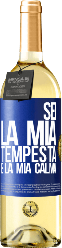 29,95 € | Vino bianco Edizione WHITE Sei la mia tempesta e la mia calma Etichetta Blu. Etichetta personalizzabile Vino giovane Raccogliere 2024 Verdejo