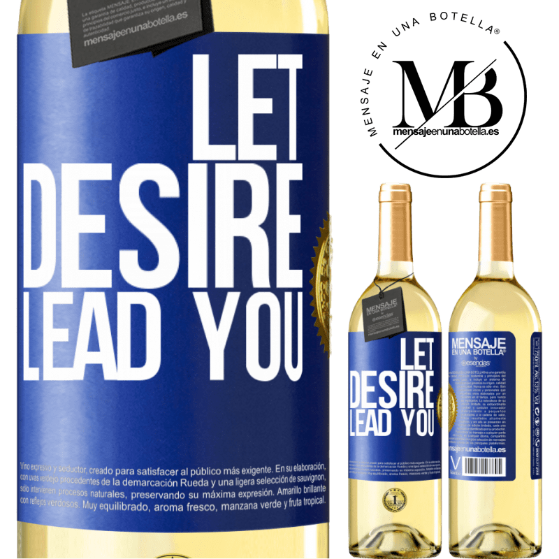 29,95 € Free Shipping | White Wine WHITE Edition Let desire lead you Blue Label. Customizable label Young wine Harvest 2024 Verdejo