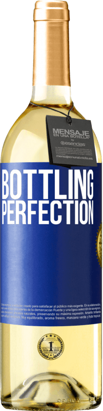 Бесплатная доставка | Белое вино Издание WHITE Bottling perfection Синяя метка. Настраиваемая этикетка Молодое вино Урожай 2023 Verdejo