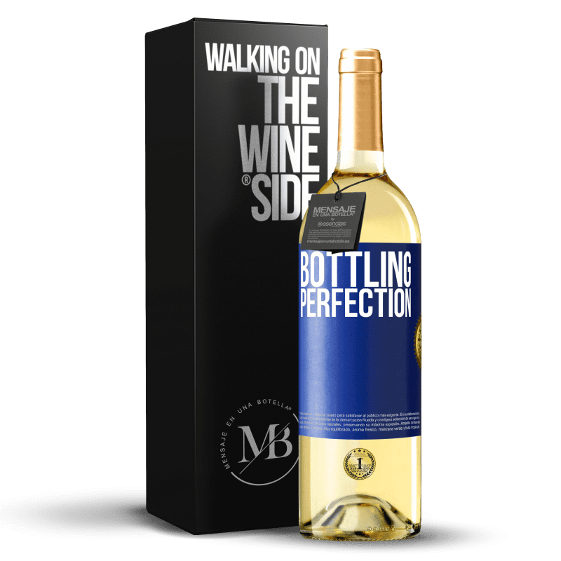 24,95 € Free Shipping | White Wine WHITE Edition Bottling perfection Blue Label. Customizable label Young wine Harvest 2021 Verdejo