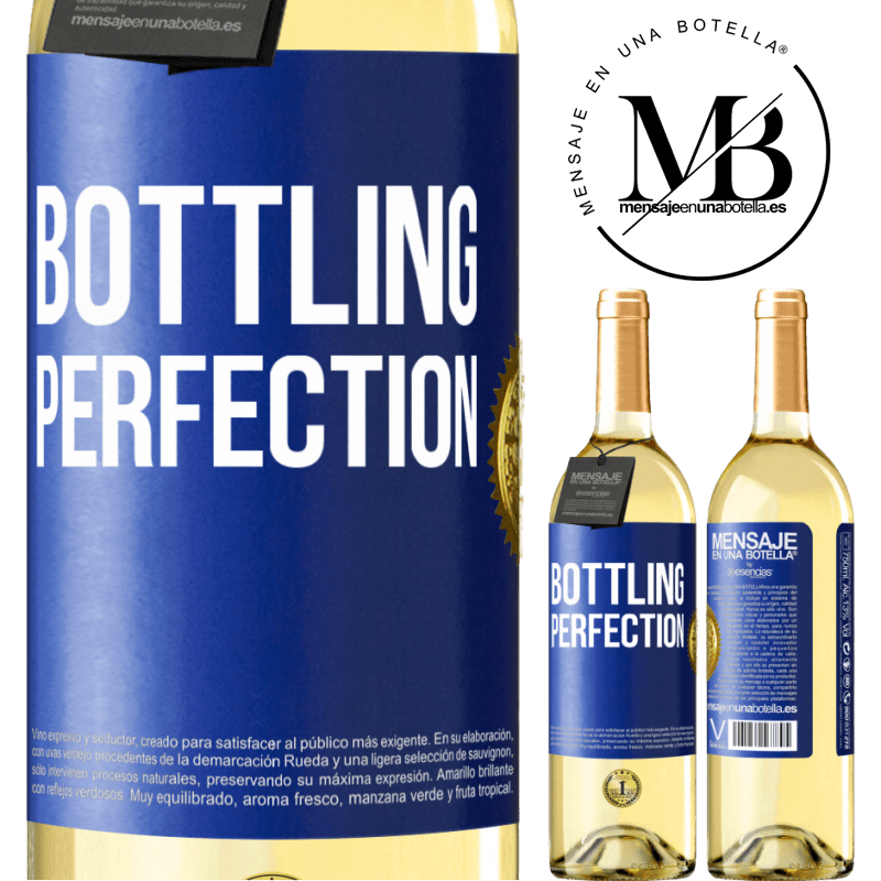 29,95 € Spedizione Gratuita | Vino bianco Edizione WHITE Bottling perfection Etichetta Blu. Etichetta personalizzabile Vino giovane Raccogliere 2024 Verdejo