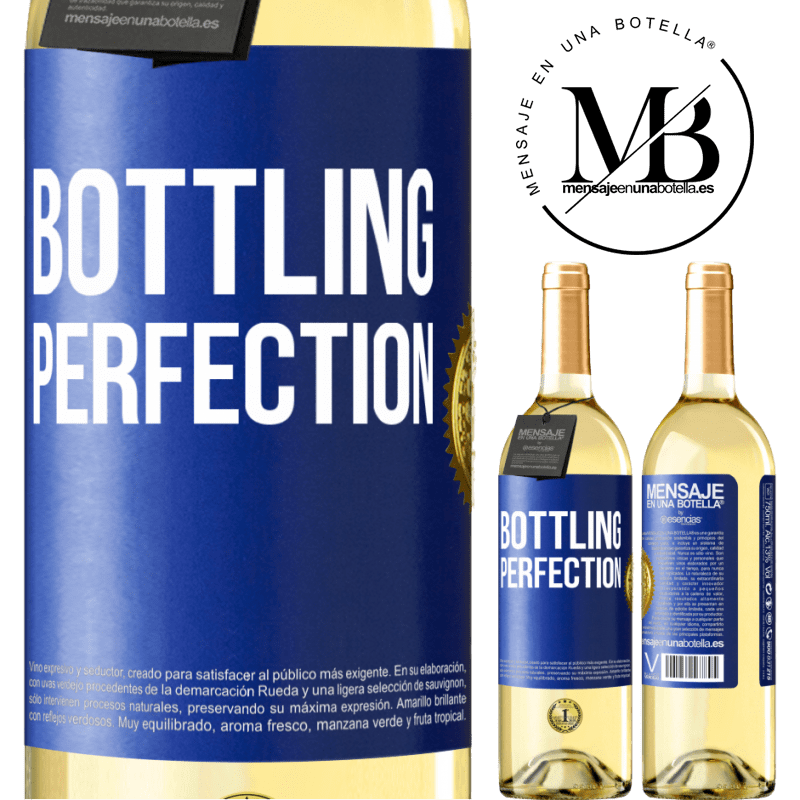 29,95 € Spedizione Gratuita | Vino bianco Edizione WHITE Bottling perfection Etichetta Blu. Etichetta personalizzabile Vino giovane Raccogliere 2025 Verdejo