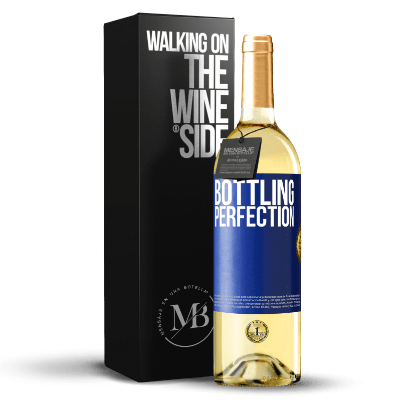 29,95 € Envio grátis | Vinho branco Edição WHITE Bottling perfection Etiqueta Azul. Etiqueta personalizável Vinho jovem Colheita 2025 Verdejo