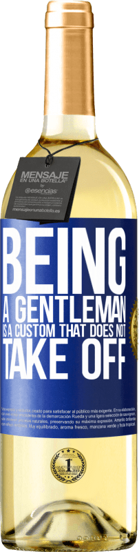 «Being a gentleman is a custom that does not take off» WHITE Edition