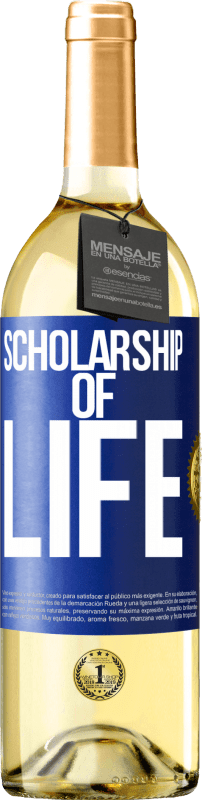 29,95 € | White Wine WHITE Edition Scholarship of life Blue Label. Customizable label Young wine Harvest 2023 Verdejo