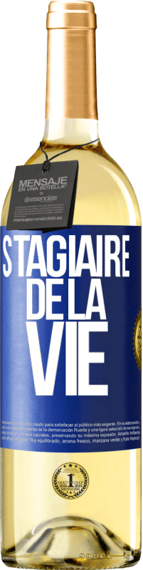 29,95 € | Vin blanc Édition WHITE Stagiaire de la vie Étiquette Bleue. Étiquette personnalisable Vin jeune Récolte 2023 Verdejo