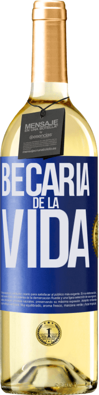 29,95 € | Vino Blanco Edición WHITE Becaria de la vida Etiqueta Azul. Etiqueta personalizable Vino joven Cosecha 2023 Verdejo