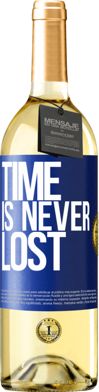 29,95 € | White Wine WHITE Edition Time is never lost Blue Label. Customizable label Young wine Harvest 2023 Verdejo