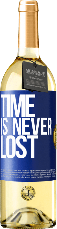 29,95 € Free Shipping | White Wine WHITE Edition Time is never lost Blue Label. Customizable label Young wine Harvest 2024 Verdejo