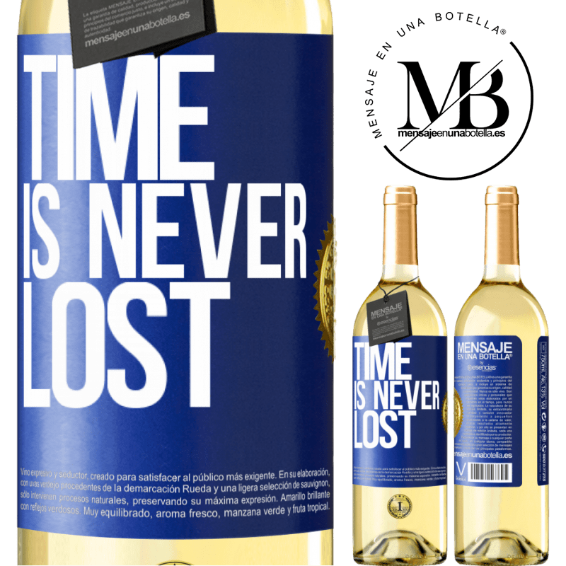 29,95 € Free Shipping | White Wine WHITE Edition Time is never lost Blue Label. Customizable label Young wine Harvest 2022 Verdejo