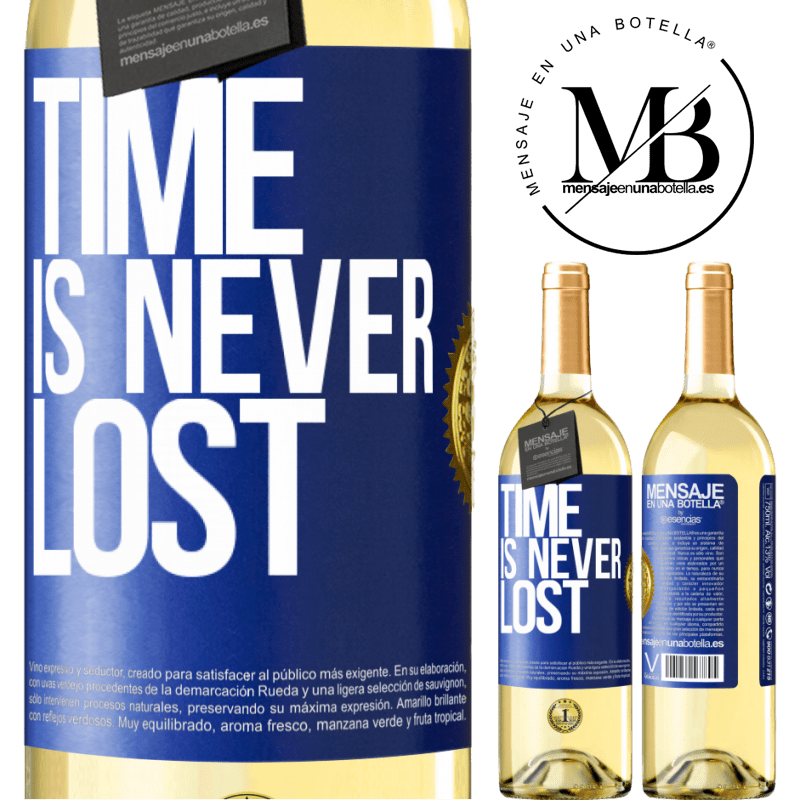 29,95 € Free Shipping | White Wine WHITE Edition Time is never lost Blue Label. Customizable label Young wine Harvest 2023 Verdejo