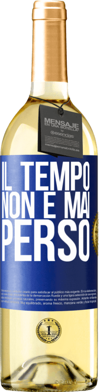 29,95 € Spedizione Gratuita | Vino bianco Edizione WHITE Il tempo non è mai perso Etichetta Blu. Etichetta personalizzabile Vino giovane Raccogliere 2023 Verdejo