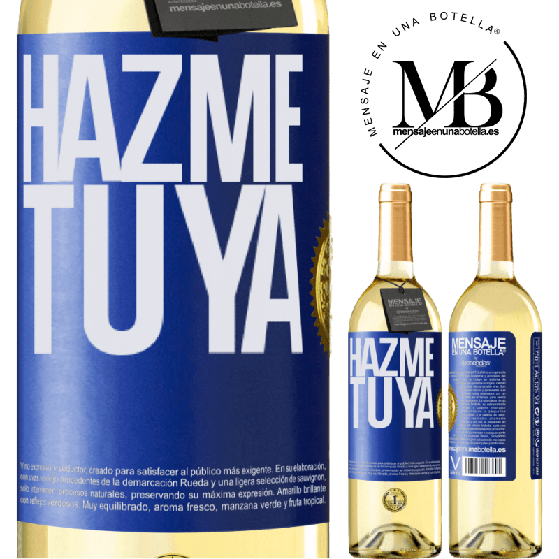 29,95 € Envío gratis | Vino Blanco Edición WHITE Hazme tuya Etiqueta Azul. Etiqueta personalizable Vino joven Cosecha 2024 Verdejo