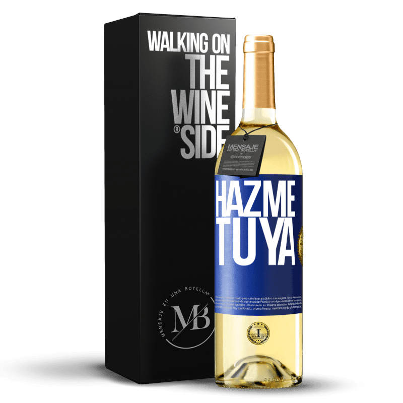 29,95 € Envío gratis | Vino Blanco Edición WHITE Hazme tuya Etiqueta Azul. Etiqueta personalizable Vino joven Cosecha 2024 Verdejo