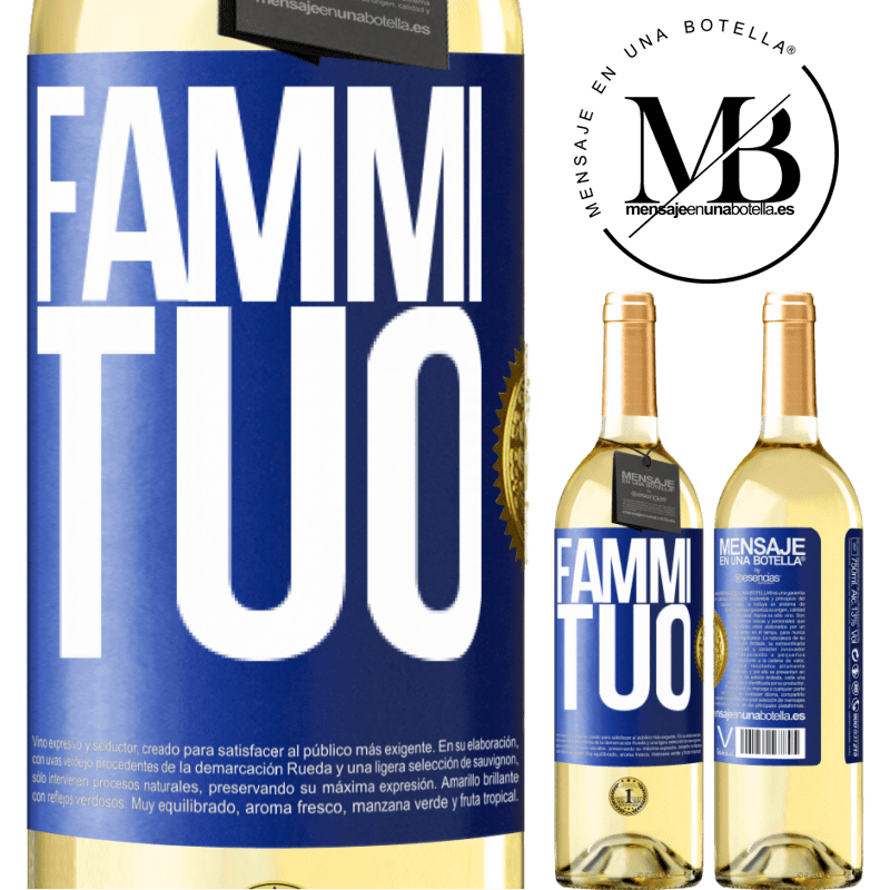 29,95 € Spedizione Gratuita | Vino bianco Edizione WHITE Fammi tuo Etichetta Blu. Etichetta personalizzabile Vino giovane Raccogliere 2024 Verdejo