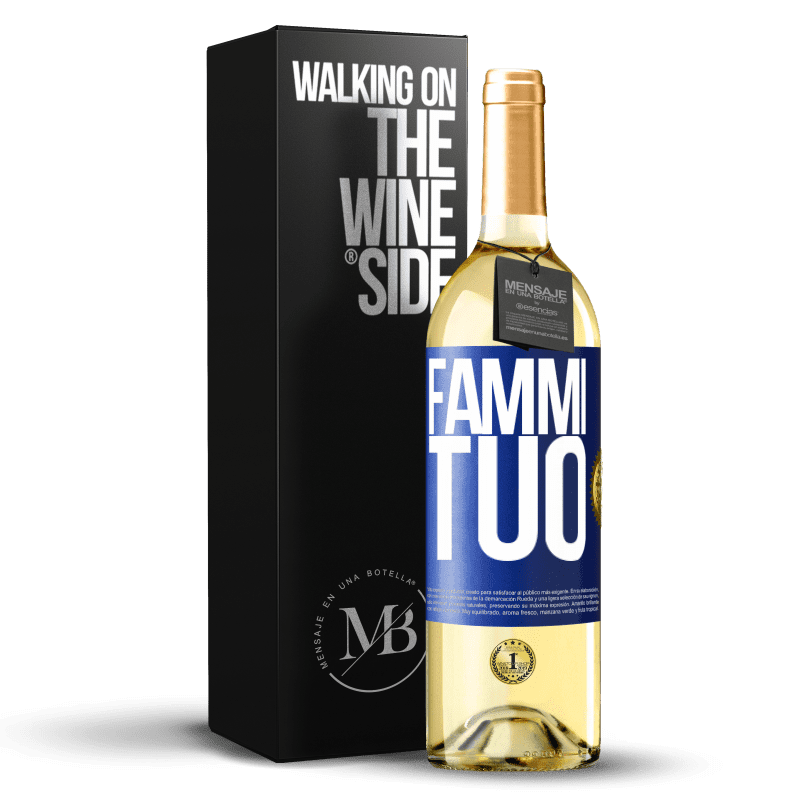 29,95 € Spedizione Gratuita | Vino bianco Edizione WHITE Fammi tuo Etichetta Blu. Etichetta personalizzabile Vino giovane Raccogliere 2024 Verdejo