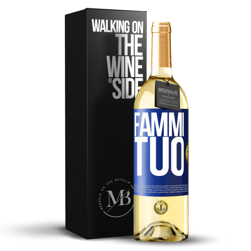 29,95 € Spedizione Gratuita | Vino bianco Edizione WHITE Fammi tuo Etichetta Blu. Etichetta personalizzabile Vino giovane Raccogliere 2025 Verdejo