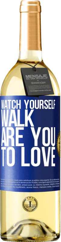 29,95 € | White Wine WHITE Edition Watch yourself walk. Are you to love Blue Label. Customizable label Young wine Harvest 2023 Verdejo