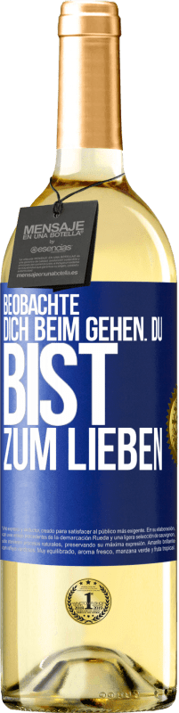 29,95 € | Weißwein WHITE Ausgabe Beobachte dich beim Gehen. Du bist zum Lieben Blaue Markierung. Anpassbares Etikett Junger Wein Ernte 2024 Verdejo