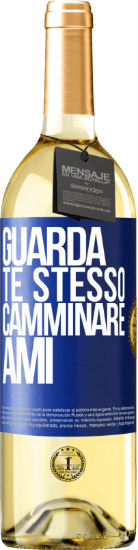 29,95 € Spedizione Gratuita | Vino bianco Edizione WHITE Guarda te stesso camminare. Ami Etichetta Blu. Etichetta personalizzabile Vino giovane Raccogliere 2025 Verdejo