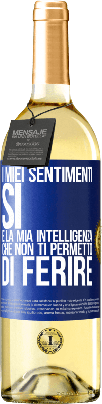 29,95 € | Vino bianco Edizione WHITE I miei sentimenti, sì. È la mia intelligenza che non ti permetto di ferire Etichetta Blu. Etichetta personalizzabile Vino giovane Raccogliere 2024 Verdejo