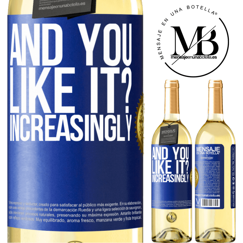 29,95 € Free Shipping | White Wine WHITE Edition and you like it? Increasingly Blue Label. Customizable label Young wine Harvest 2022 Verdejo