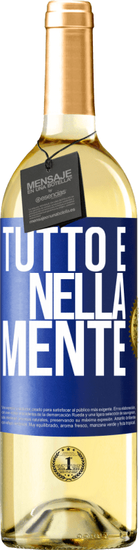 29,95 € | Vino bianco Edizione WHITE Tutto è nella mente Etichetta Blu. Etichetta personalizzabile Vino giovane Raccogliere 2023 Verdejo