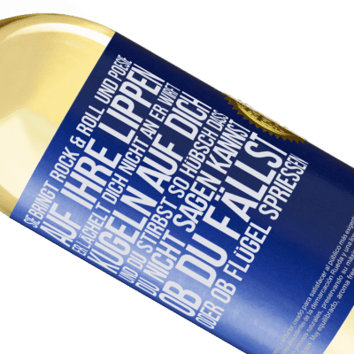 Einzigartige und Persönliche Ausdrücke. «Sie hat Rock & Roll in ihr und Poesie auf ihre Lippen. Sie lächelt dich nicht an, sie wirft Kugeln auf dich und du stirbst so sc» WHITE Ausgabe