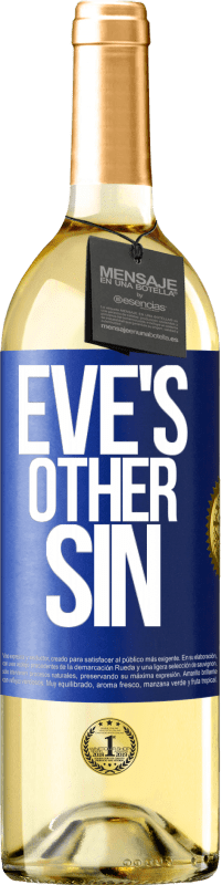 29,95 € Free Shipping | White Wine WHITE Edition Eve's other sin Blue Label. Customizable label Young wine Harvest 2023 Verdejo