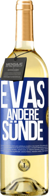 29,95 € | Weißwein WHITE Ausgabe Evas andere Sünde Blaue Markierung. Anpassbares Etikett Junger Wein Ernte 2024 Verdejo